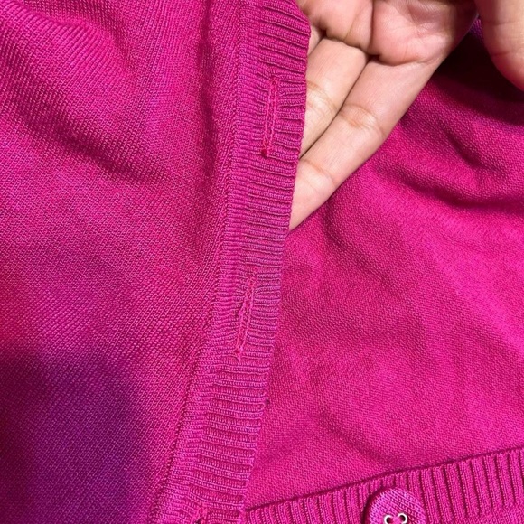 Y2K Pink Cropped Cardigan Top by John Paul Richard! - Picture 7 of 7